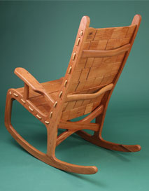 Quilted Vermont Cherry Rocking Chair by Vermont Folk Rocker