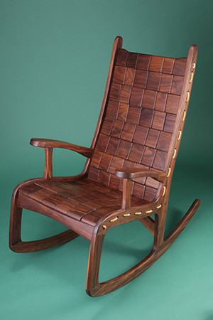 Quilted Vermont Cherry Rocking Chair by Vermont Folk Rocker